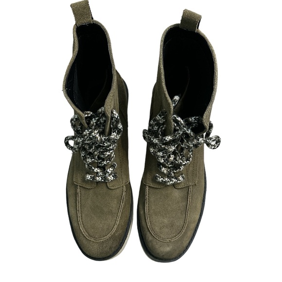 Men’s Genuine Suede Leather Army Green Lace Guess Boots 2017 main image 5